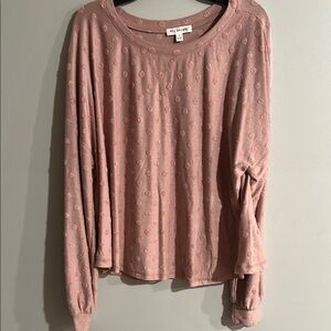Polka Dot Pink Long Sleeve Top